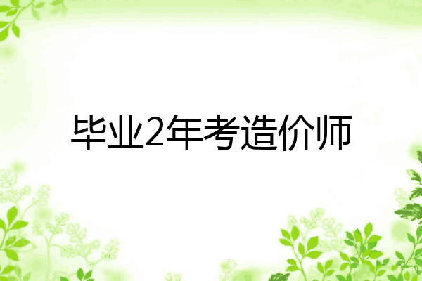 毕业2年考造价师