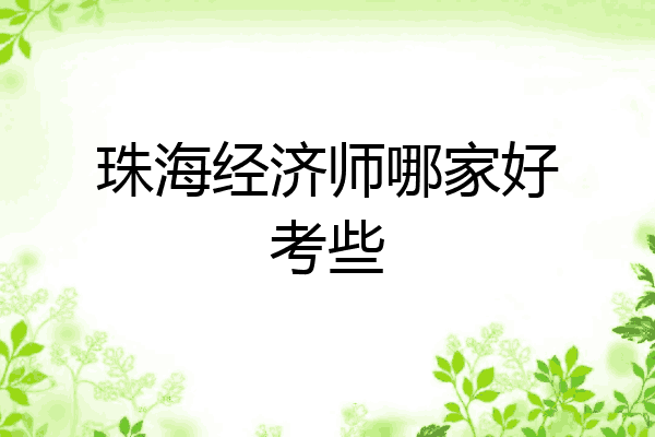 珠海经济师哪家好考些