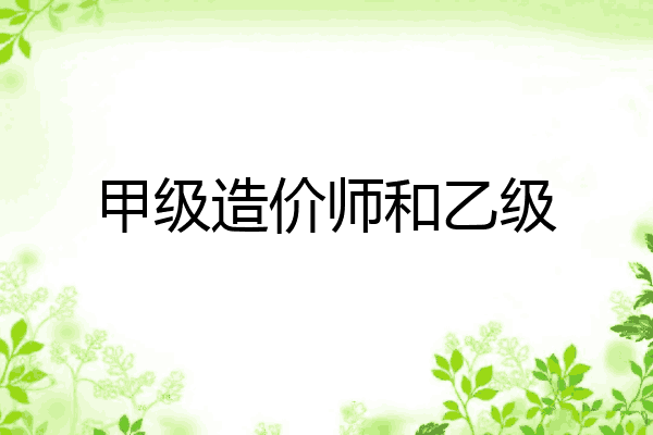 甲级造价师和乙级