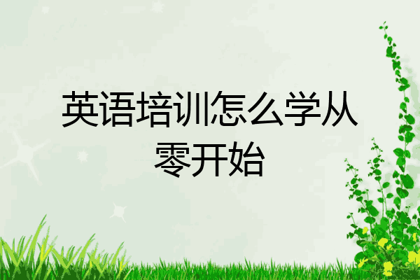 英语培训怎么学从零开始