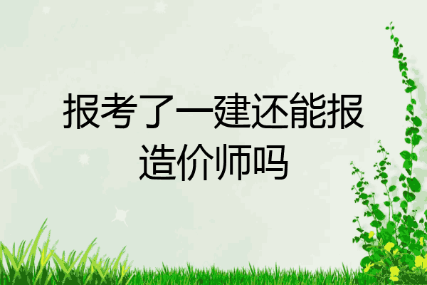 报考了一建还能报造价师吗