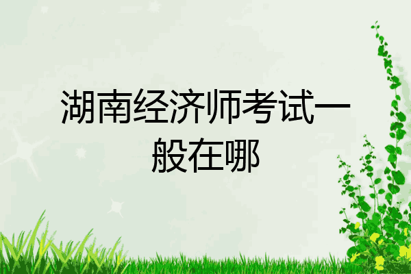 湖南经济师考试一般在哪