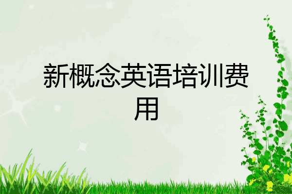新概念英语培训费用