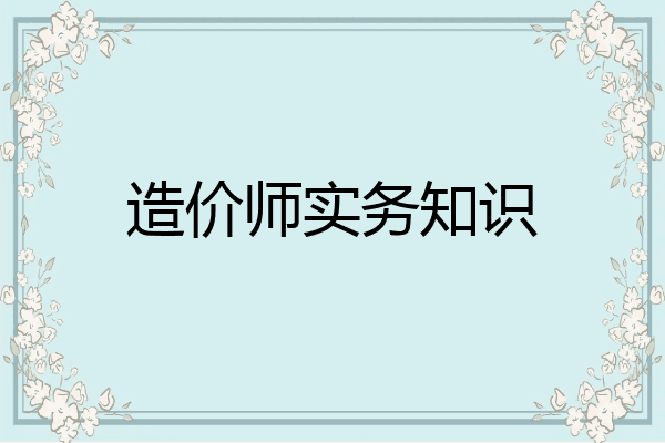 造价师实务知识