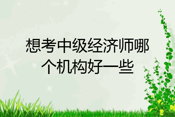 想考中级经济师哪个机构好一些