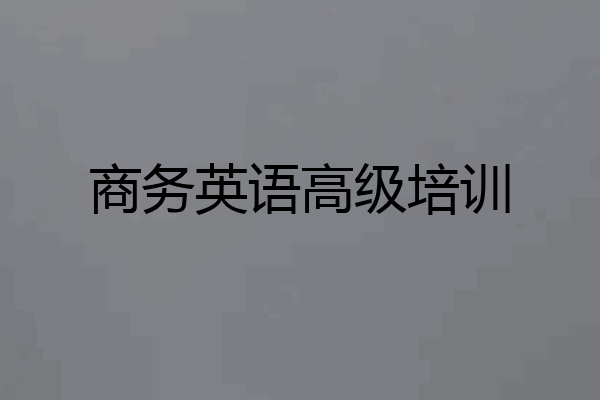 商务英语高级培训
