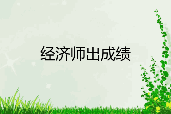 经济师出成绩