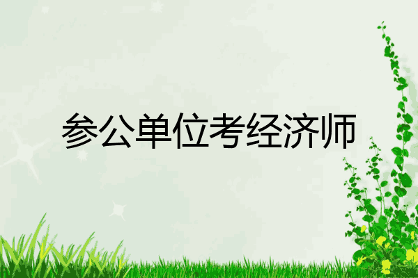 参公单位考经济师