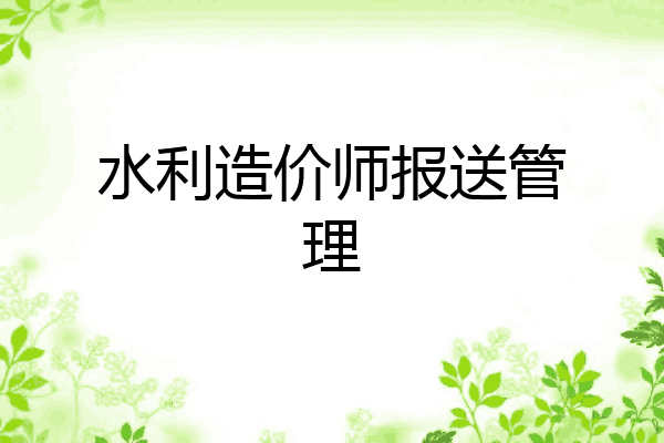 水利造价师报送管理