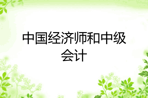中国经济师和中级会计