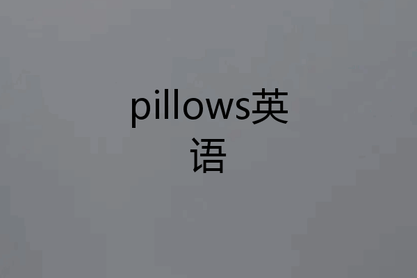 pillows英语