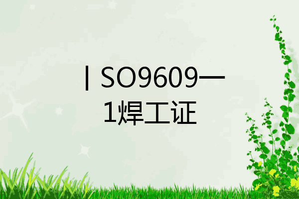 丨SO9609一1焊工证