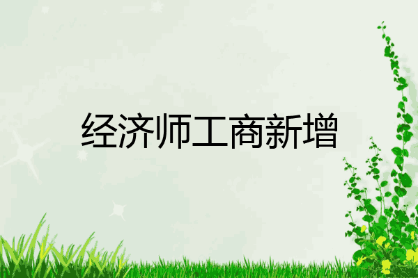经济师工商新增