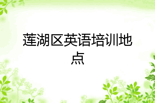 莲湖区英语培训地点