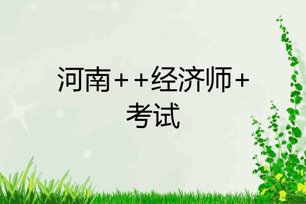 河南++经济师+考试