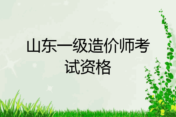 山东一级造价师考试资格