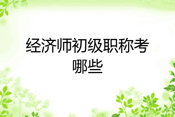 经济师初级职称考哪些