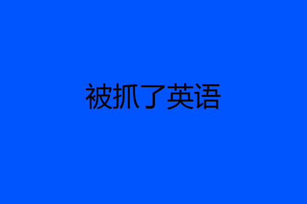 被抓了英语