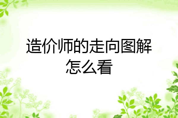 造价师的走向图解怎么看