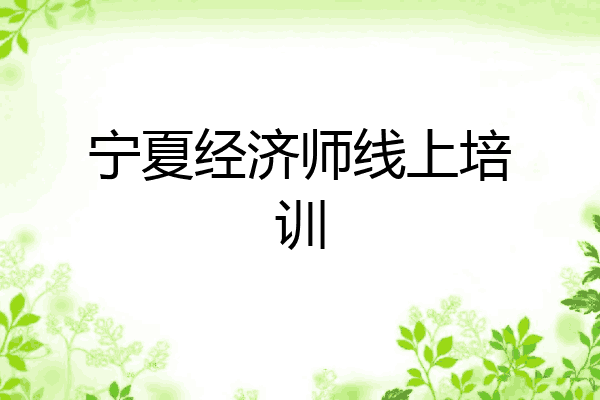 宁夏经济师线上培训