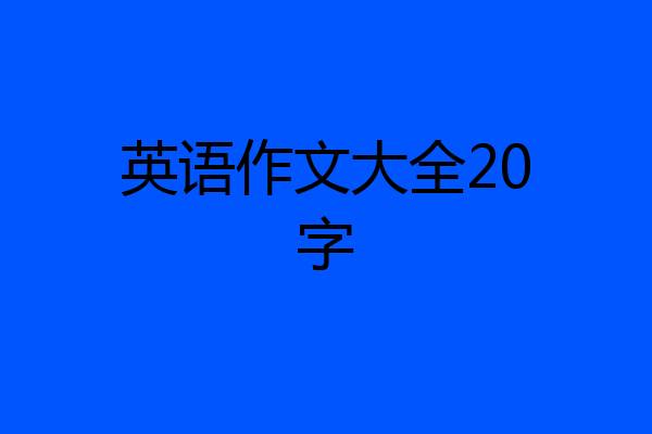 英语作文大全20字