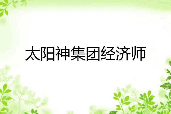 太阳神集团经济师