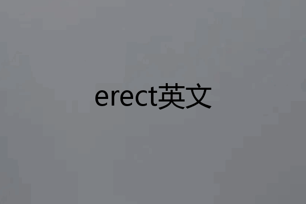 erect英文