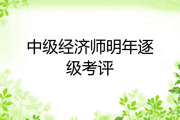 中级经济师明年逐级考评