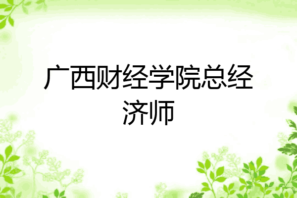 广西财经学院总经济师