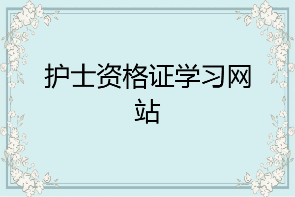 护士资格证学习网站