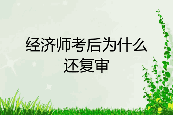 经济师考后为什么还复审