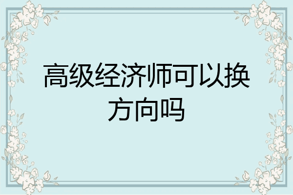 高级经济师可以换方向吗