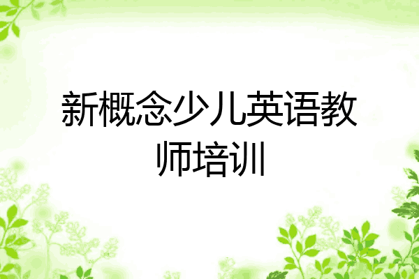 新概念少儿英语教师培训