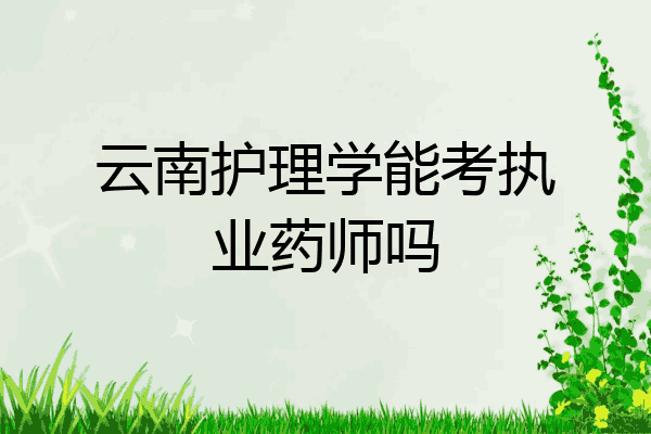 云南护理学能考执业药师吗