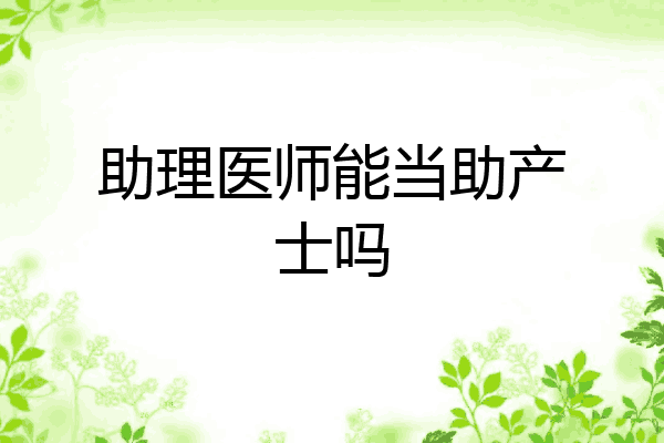 助理医师能当助产士吗