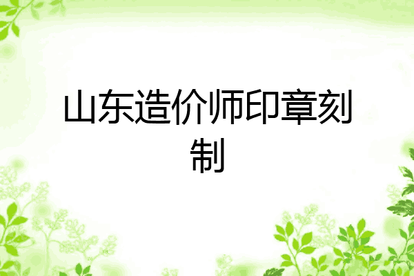 山东造价师印章刻制