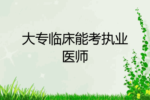 大专临床能考执业医师