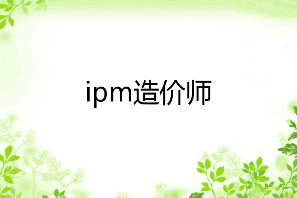 ipm造价师