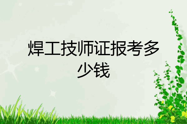焊工技师证报考多少钱