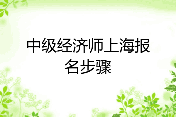 中级经济师上海报名步骤
