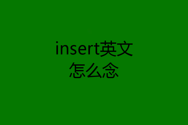 insert英文怎么念