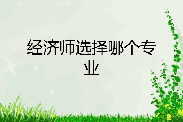 经济师选择哪个专业