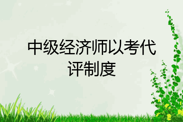 中级经济师以考代评制度