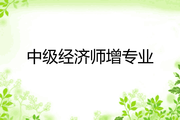 中级经济师增专业