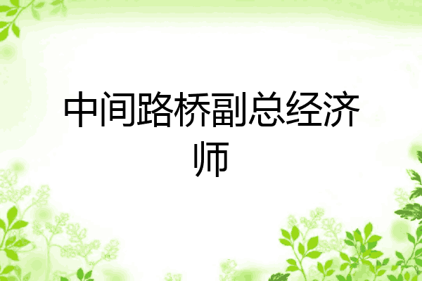 中间路桥副总经济师