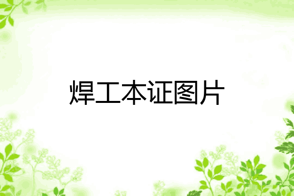 焊工本证图片