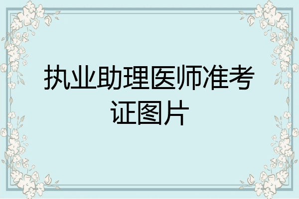 执业助理医师准考证图片