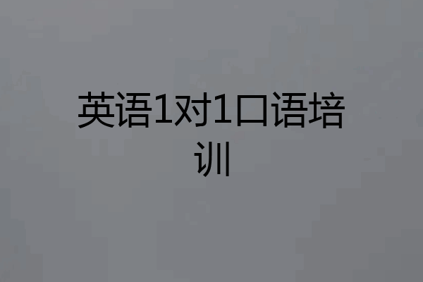 英语1对1口语培训