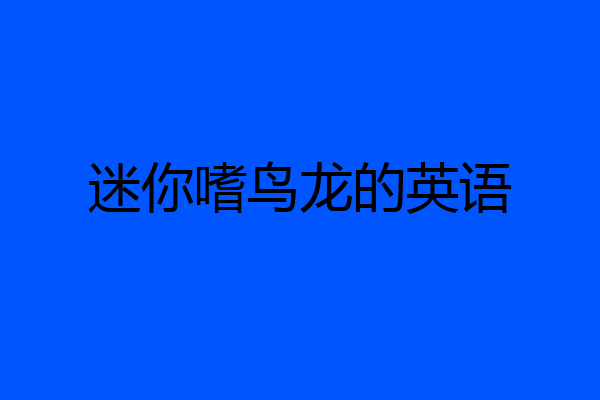 迷你嗜鸟龙的英语