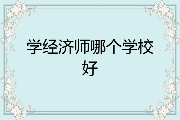 学经济师哪个学校好